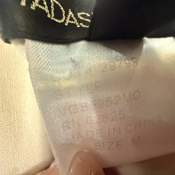 Tadashi Shoji Cap Sleeve Gold/Cream Shutter Pleat Ombre Midi Dress Medium $295 - Picture 7 of 12